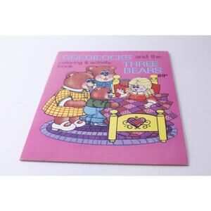 Goldilocks, And The Three Bears, Coloring And Activity, 1988, Landall, Uncolored